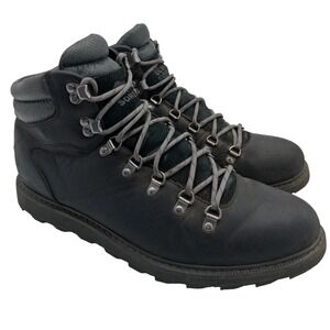 Sorel Boots Mens 11.5 Gray Black Leather Hiking Ankle Winter Trail NM3849-010